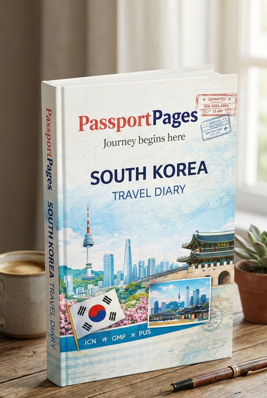 PassportPages South Korea Travel Diary – Premium Hardcover Journal for K-Pop, K-Drama & Memories